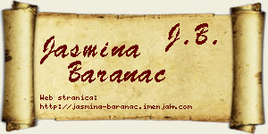 Jasmina Baranac vizit kartica